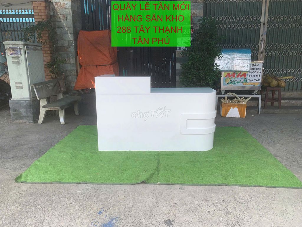 Quầy lễ tân gỗ MDF Trắng 1M6 Mới. Mua bán Đồ dùng văn phòng tại Quận Bình Thạnh Tp Hồ Chí Minh được đăng bởi Nội Thất 288 hình 1