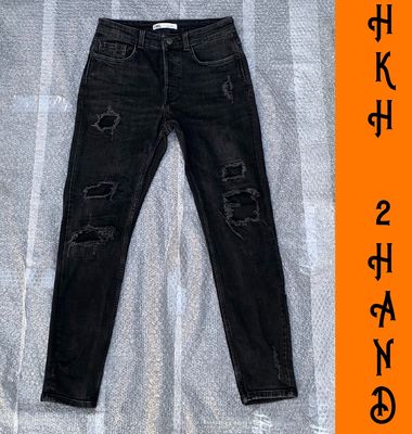FREESHIP-Jeans nam ZARA châu ÂU, đen xám đậm, sz30