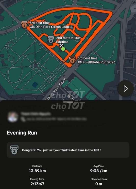 Chạy bộ/Đi bộ thuê STRAVA Toàn Quốc. Dịch vụ tại Quận 1 Tp Hồ Chí Minh được đăng bởi Tay Truong  hình 1