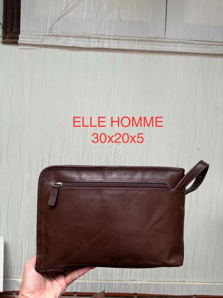 Clutch size hiếm da thật hiệu ELLE HOME