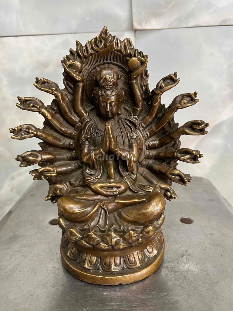 Tượng Phật Chuẩn Đề Đồng đúc. Mua bán Đồ sưu tầm, đồ cổ tại Quận Phú Nhuận Tp Hồ Chí Minh được đăng bởi Khanh ly hình 1