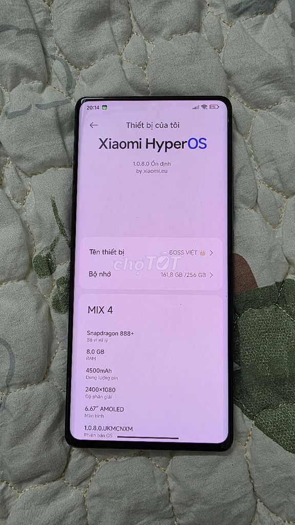 Xiaomi Mi Mix 4 256GB Đen Snapdragon 888+. Mua bán Điện thoại tại Quận Cầu Giấy Hà Nội được đăng bởi Tiên hình 1
