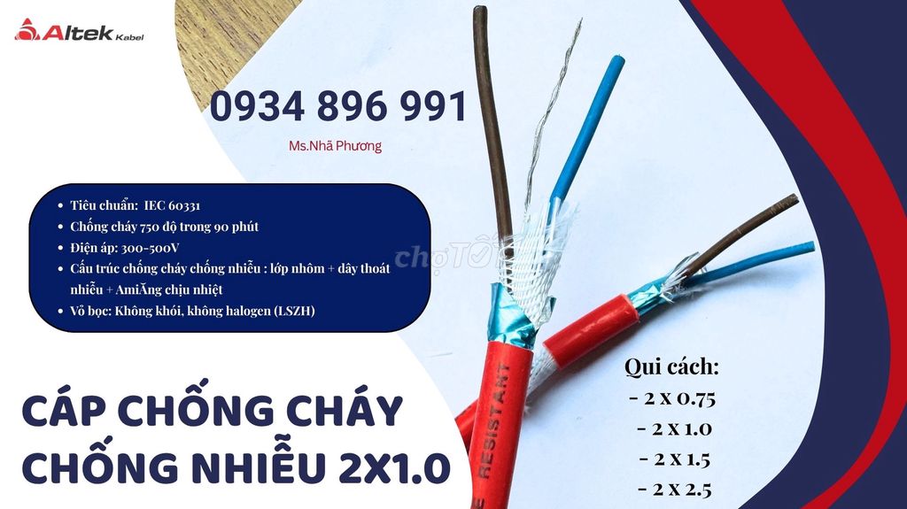 Cáp Điều Khiển 2x1.0mm² TP.HCM Giao Toàn Quốc. Mua bán Đồ chuyên dụng, Giống nuôi trồng tại Quận 6 Tp Hồ Chí Minh được đăng bởi Phuong Altek Kabel Nha hình 1