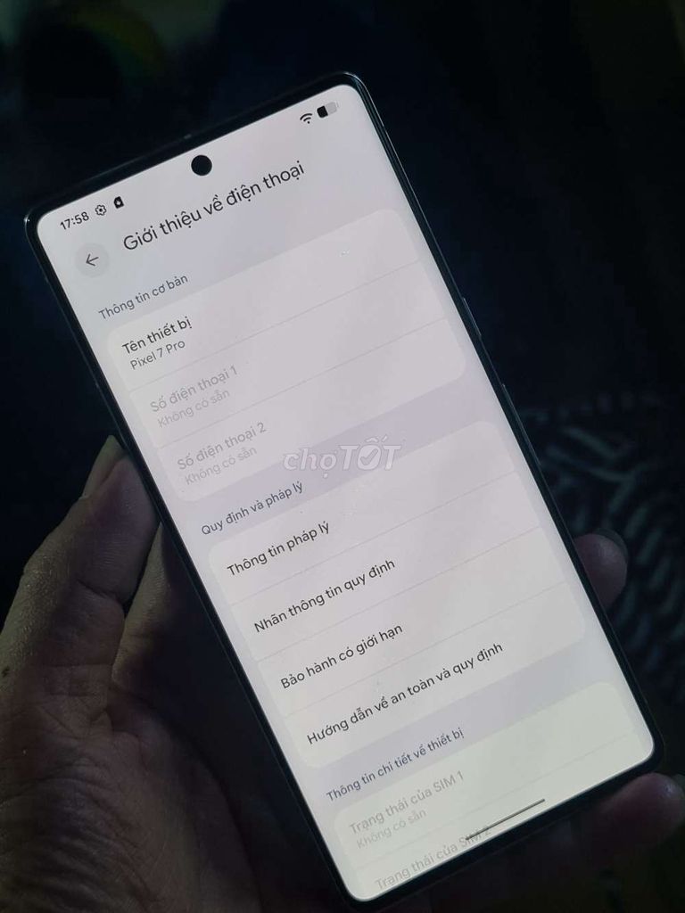 Google Pixel 7 Pro 128GB Trắng. Mua bán Điện thoại tại Quận Bình Tân Tp Hồ Chí Minh được đăng bởi nguyễn sang  hình 1