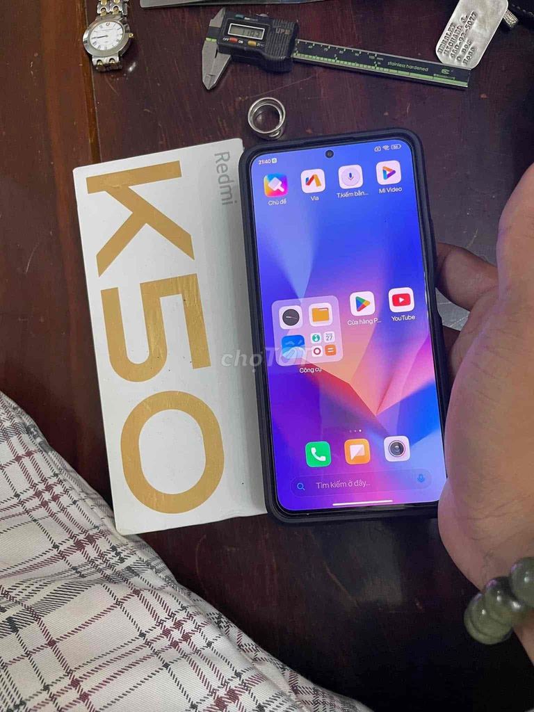 Redmi k50 pro 12gb/128gb fullbox sạc 120w pass