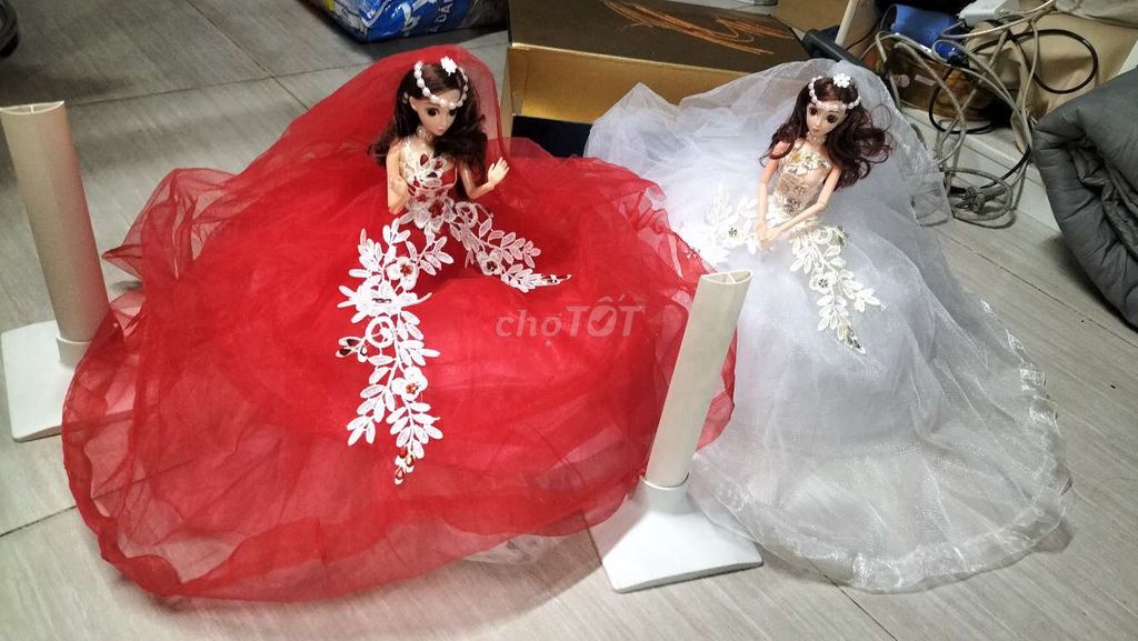 Búp bê trang trí Vải mềm mại Trắng Đỏ