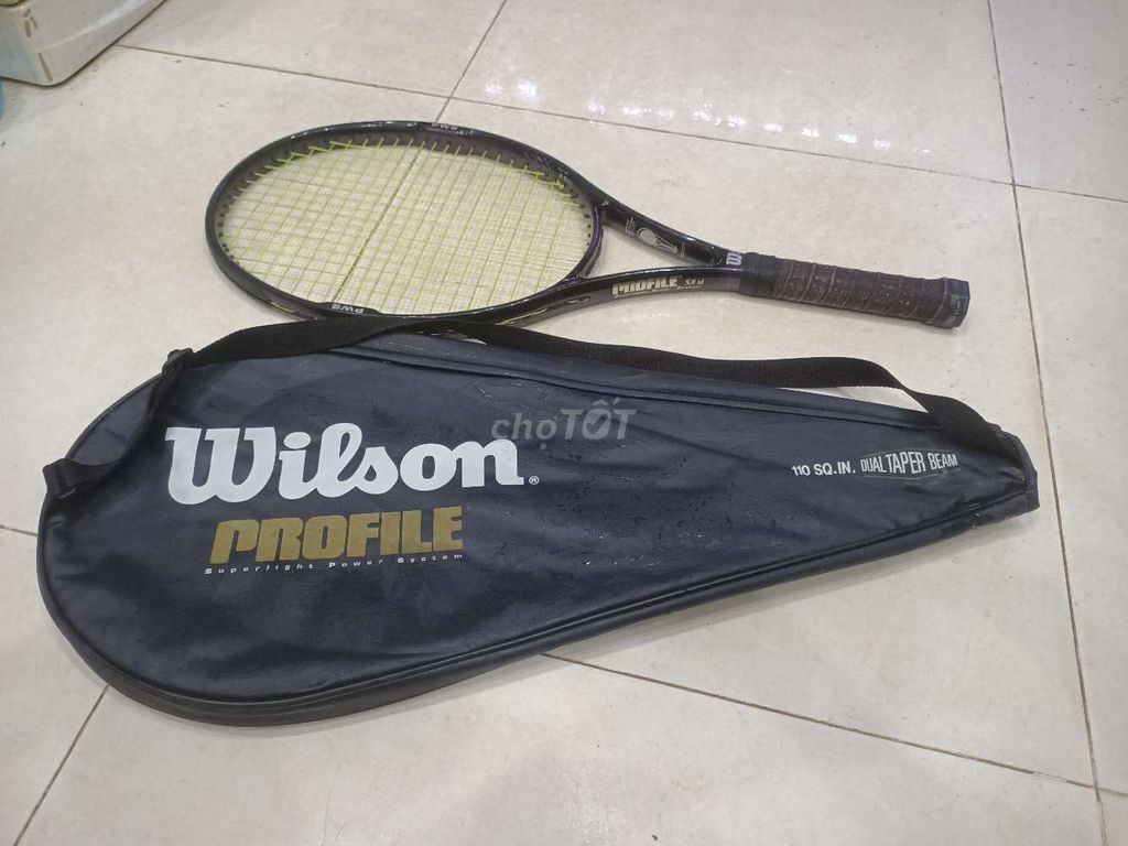 Vợt tennis wilson profile 5.8 si 110 sq, 3,3 kg.