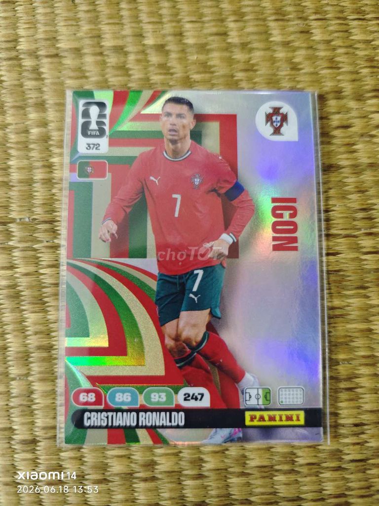 Thẻ sưu tầm Panini Icon FIFA Cristiano Ronaldo. Mua bán Đồ sưu tầm, đồ cổ tại Quận Hoàn Kiếm Hà Nội được đăng bởi Duy Tuệ hình 1