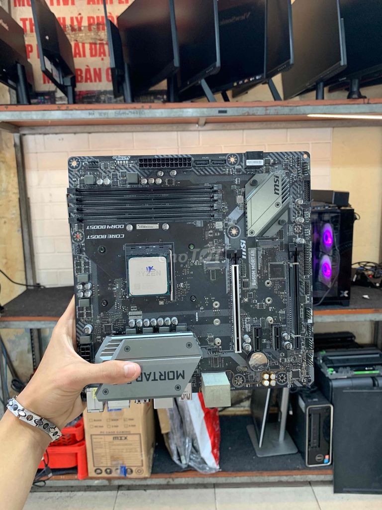 Mainboard MSI B450 Mortar 4 khe Ram. Mua bán Linh kiện (RAM, Card...) tại Quận Phú Nhuận Tp Hồ Chí Minh được đăng bởi tiến tài 770 nguyễn kiệm p4 quận phú nhuận hình 1
