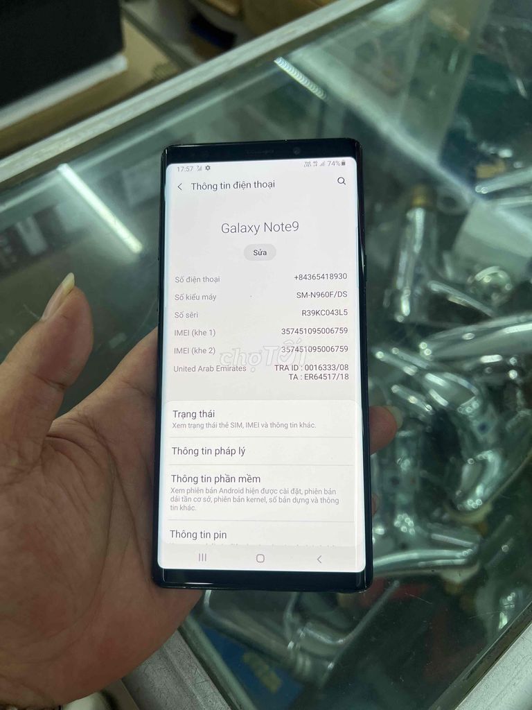 Samsung Galaxy Note 9 128GB Đen. Mua bán Điện thoại tại Quận Đống Đa Hà Nội được đăng bởi Nguyen dao hình 1