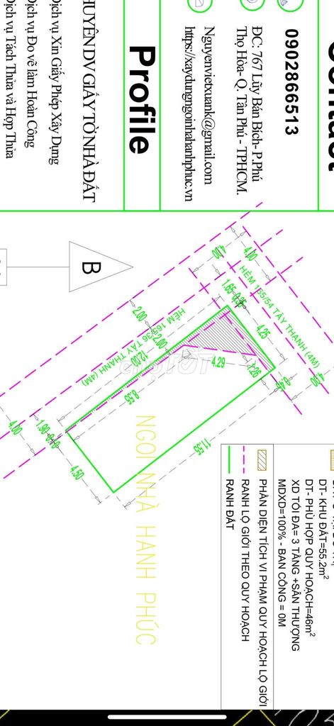 Bán nhà 165/54/13 TÂY THẠNH ĐÚC MỘT TẤM . CÔNG NHẬN ĐỦ 55 m2