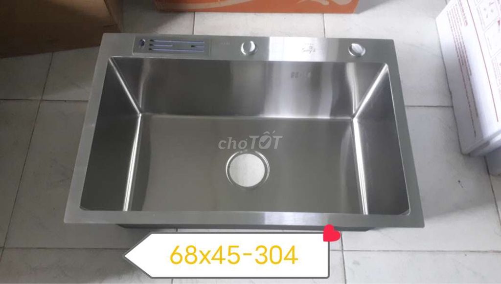 Chậu rửa chén 1 hộc inox 304 giá sỉ mềm