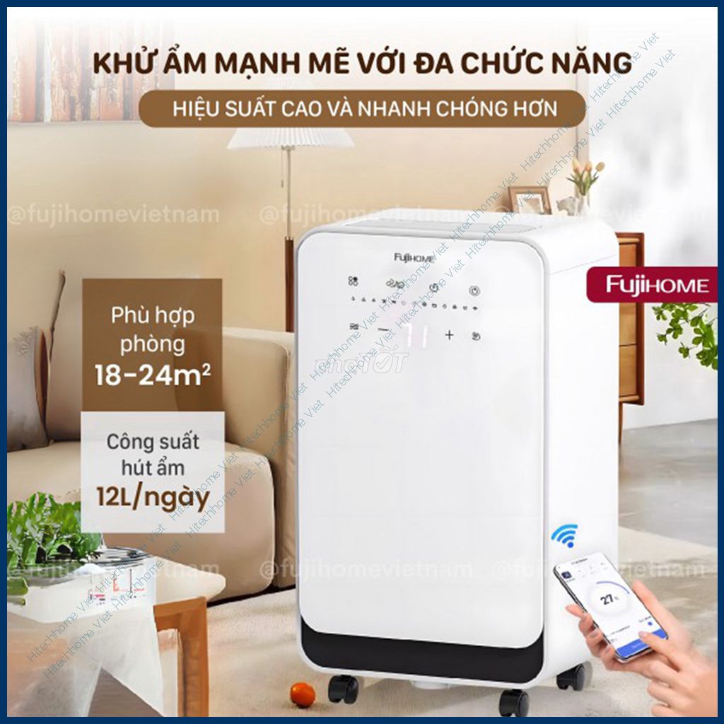 Máy hút ẩm Fujihome 12 Lít, phòng 10~24m2