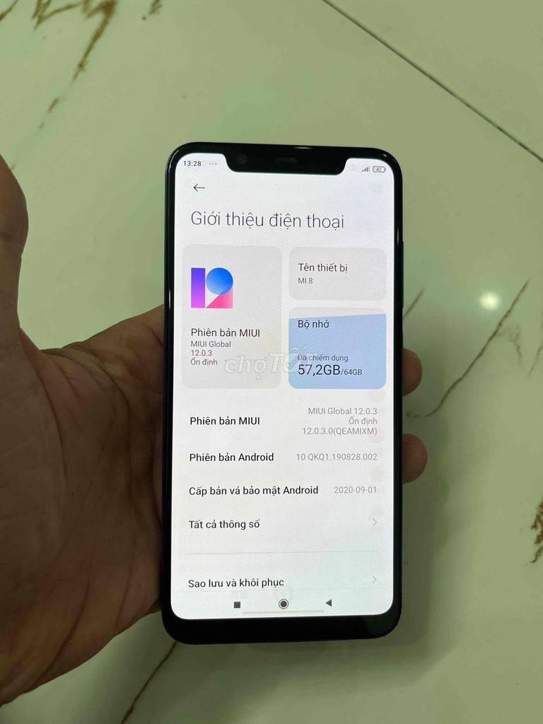 Bán Xiaomi Mi8 Snap845 Ram6/64 zin xấu