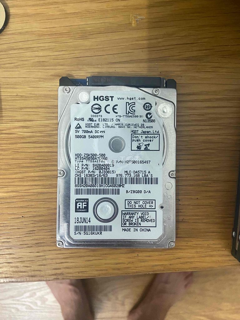 hdd laptop 500gb hàng bóc máy