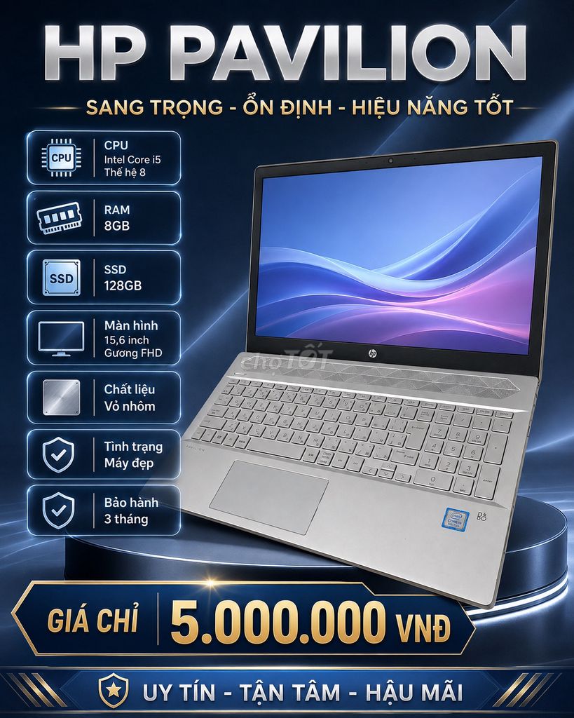 HP Pavilion i5 Gen 8 15.6 inch 8GB/128GB Like New. Mua bán Laptop tại Huyện Hiệp Hòa Bắc Giang được đăng bởi phạm hùng hình 1
