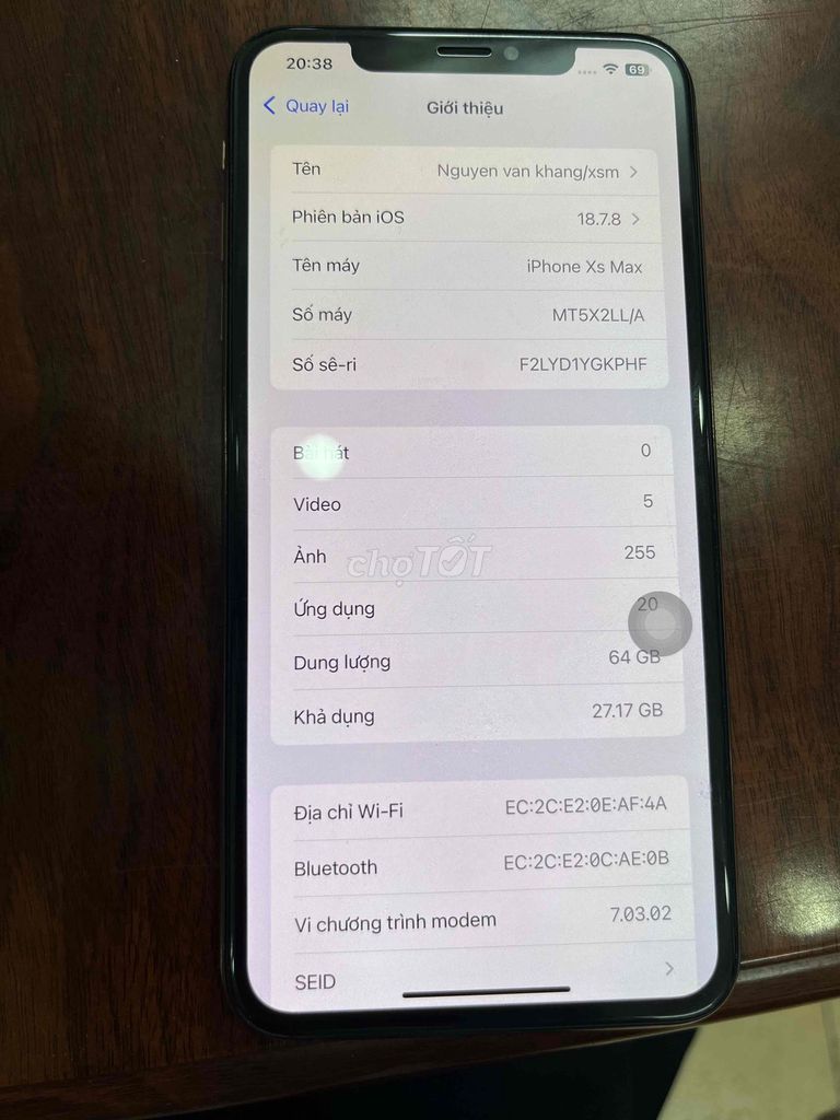 Apple iPhone Xs Max 64GB Vàng Like New. Mua bán Điện thoại tại Thành phố Thủ Đức Tp Hồ Chí Minh được đăng bởi Hùng Trần hình 1
