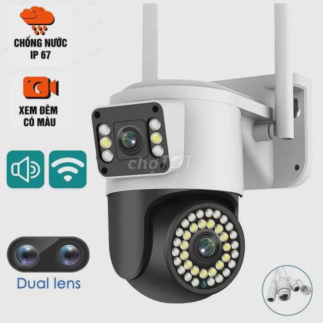 Camera 2 mắt an ninh chống trộm 2026. Mua bán Máy ảnh, Máy quay tại Thành phố Thủ Đức Tp Hồ Chí Minh được đăng bởi CAMERA 360 HCM555 hình 1
