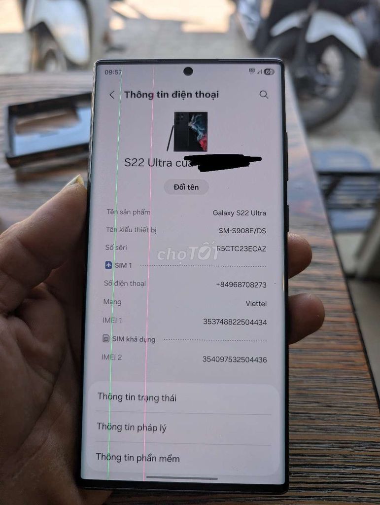 Samsung Galaxy S22 Ultra 256GB Đen. Mua bán Điện thoại tại Huyện Đức Trọng Lâm Đồng được đăng bởi minh huy hình 1