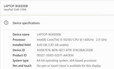 Laptop Lenovo IdeaPad S340-13IML. Mua bán Laptop tại Quận Long Biên Hà Nội được đăng bởi Vũ Giang