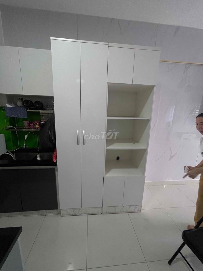 Tủ quần áo Ván MDF Trắng. Mua bán Tủ, kệ gia đình tại Huyện Hóc Môn Tp Hồ Chí Minh được đăng bởi Hung Truong Hai hình 1