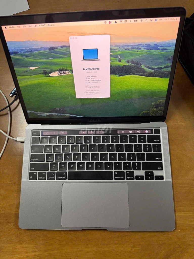 Apple Macbook Pro M1 13 inch 8GB/256GB Xám. Mua bán Laptop tại Thành phố Long Xuyên An Giang được đăng bởi Phước Giàu TN hình 1
