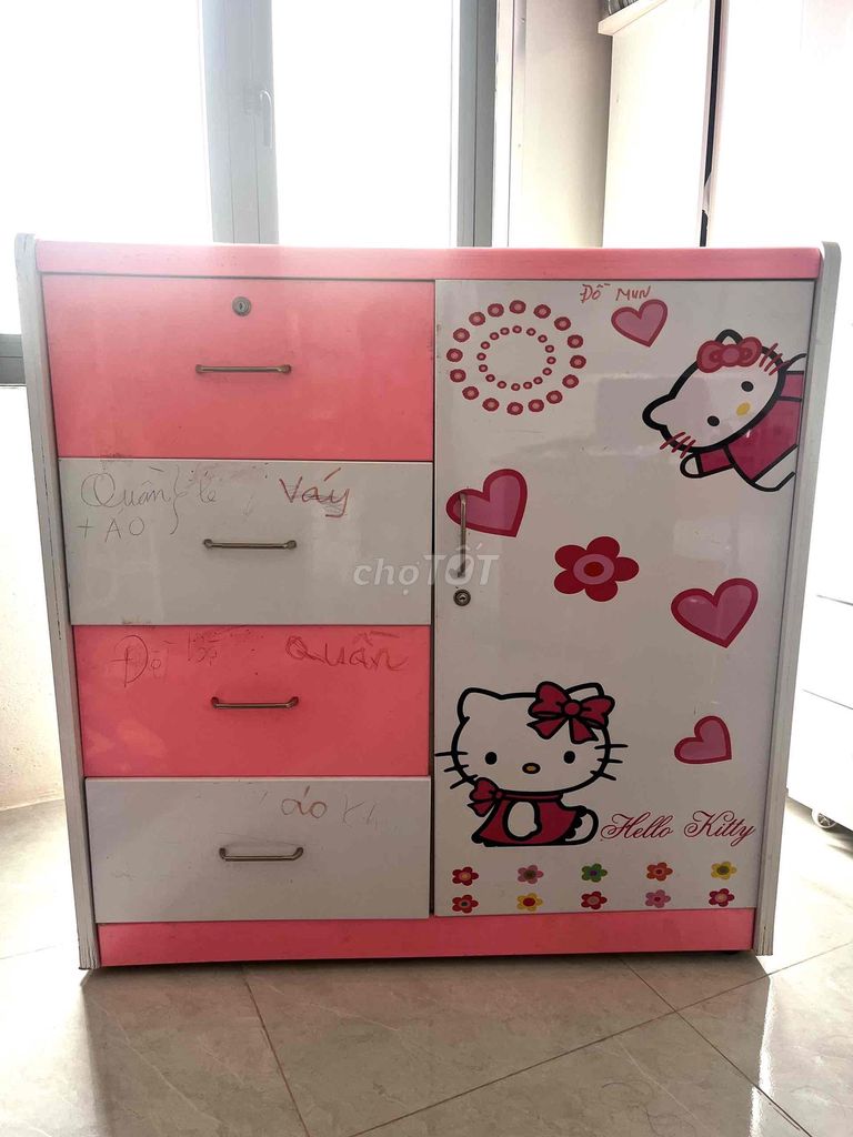 Tủ quần áo Hello Kitty gỗ cao cấp. Mua bán Tủ, kệ gia đình tại Thành phố Buôn Ma Thuột Đắk Lắk được đăng bởi Phương Đông  BÁCH HOÁ NHÀ ĐÔNG  hình 1