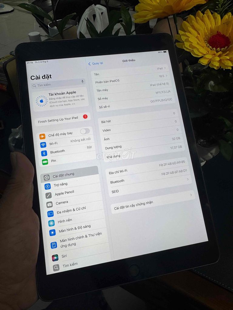 Apple iPad Gen 8 32GB Wifi Xám. Mua bán Máy tính bảng tại Thành phố Biên Hòa Đồng Nai được đăng bởi thanh hình 1
