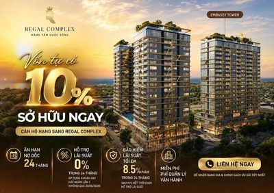 Cơ hội cuối căn 1PN+ căn view sông, biển, sân golf tại Regal Complex