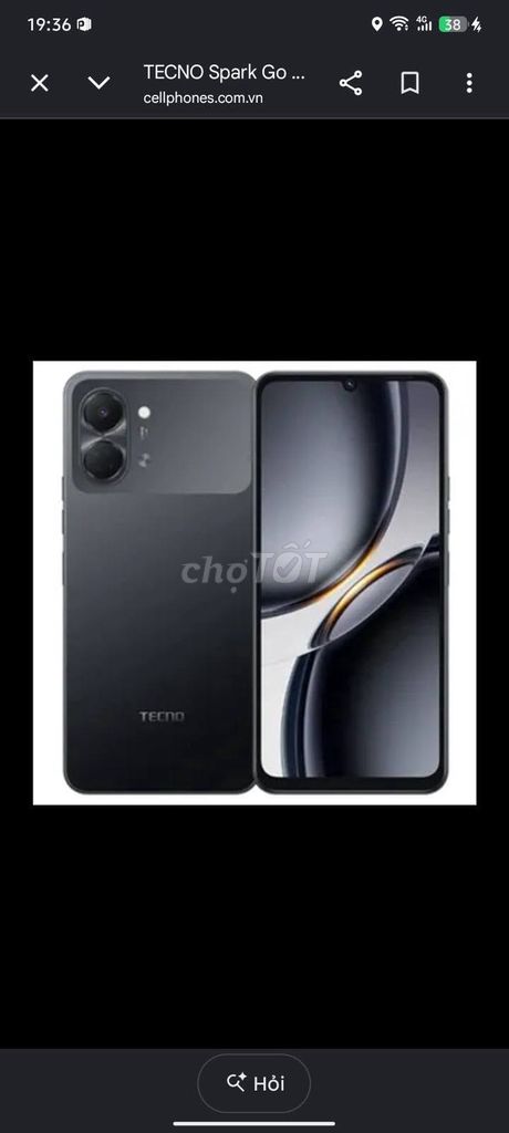 TECNO Spark Go 3 4GB/64GB Đen 5000mAh. Mua bán Điện thoại tại Quận Bình Tân Tp Hồ Chí Minh được đăng bởi Hội Đồ Điện Tử hình 1