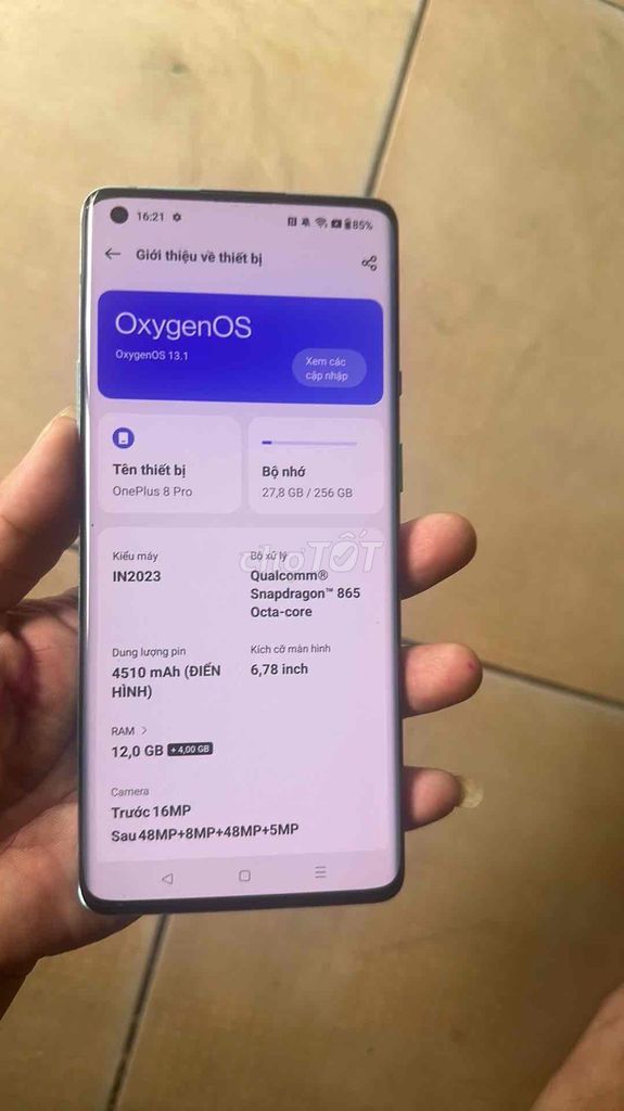 OnePlus 8 Pro 256GB Xanh 12GB RAM. Mua bán Điện thoại tại Quận Bình Tân Tp Hồ Chí Minh được đăng bởi Bé Chip hình 1