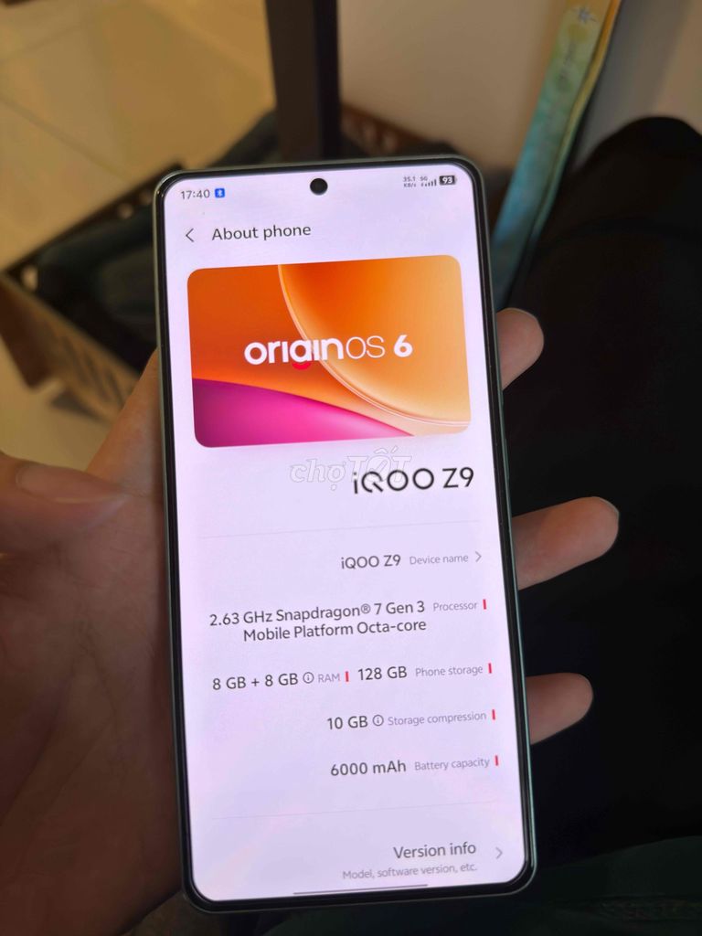 iQOO Z9 128GB Xanh ngọc fullbox có giao lưu gl. Mua bán Điện thoại tại Quận Bình Thạnh Tp Hồ Chí Minh được đăng bởi Tú Lụcc hình 1