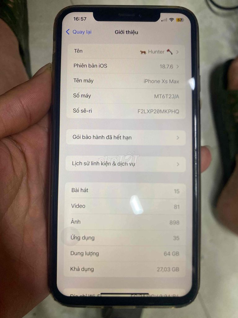 Apple iPhone Xs Max 64GB Vàng. Mua bán Điện thoại tại Quận Hà Đông Hà Nội được đăng bởi Thuỷ hình 1