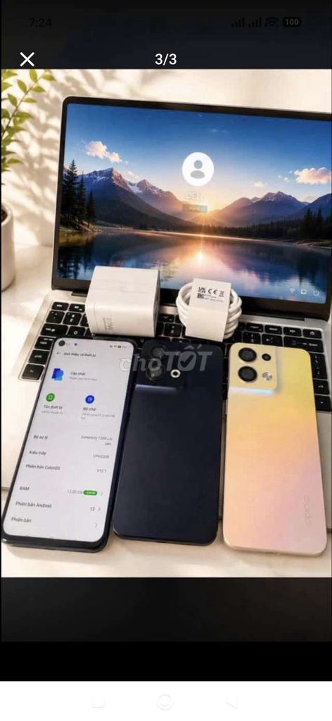 Oppo Reno 8 ram12/256GB Đen, Vàng, Tím. Mua bán Điện thoại tại Quận 1 Tp Hồ Chí Minh được đăng bởi ViễnThôngBig hình 1