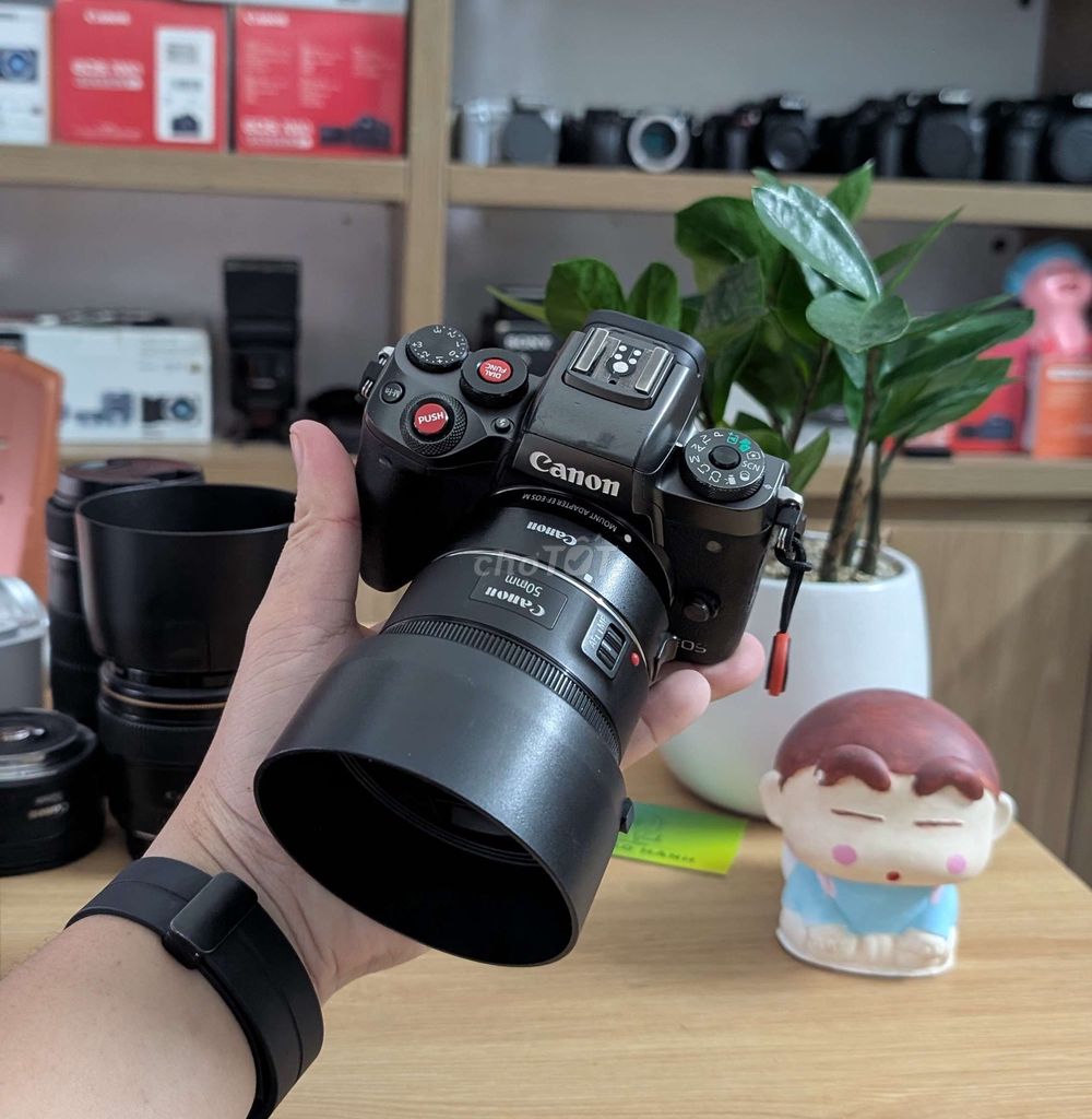 Máy ảnh Canon M5 Đen 50F1.8 STM. Mua bán Máy ảnh, Máy quay tại Quận Hải Châu Đà Nẵng được đăng bởi Hoàng Máy Ảnh hình 1