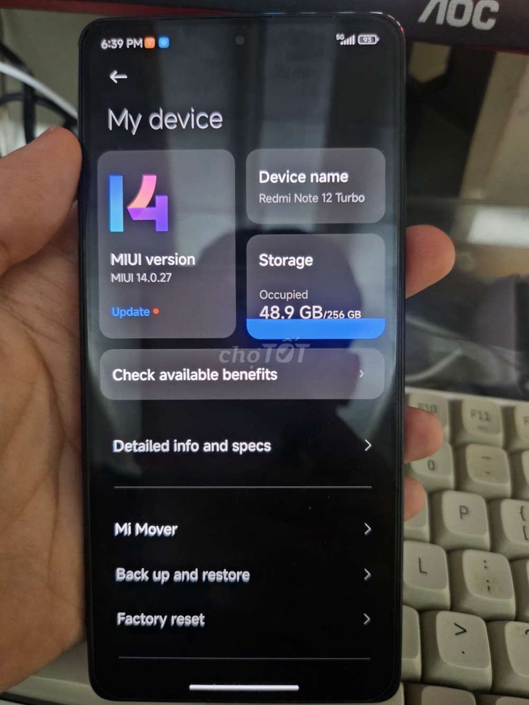 Xiaomi Redmi Note 12 Turbo 8GB/256GB Đen. Mua bán Điện thoại tại Quận Phú Nhuận Tp Hồ Chí Minh được đăng bởi Finn hình 1