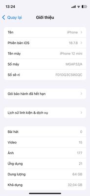 iPhone 12 mini 64GB Xanh