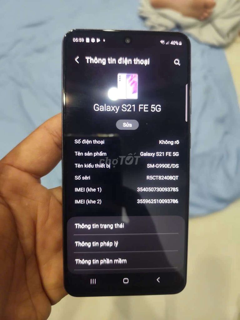 S21 FE 5G Đen Đã sử dụng. Mua bán Điện thoại tại Quận 11 Tp Hồ Chí Minh được đăng bởi Bai Gia hình 1
