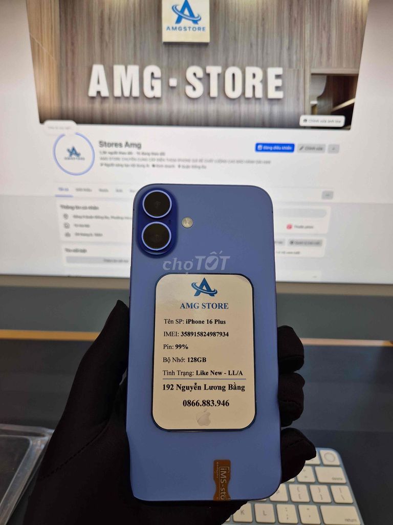 iPhone 16 Plus 128GB LL/A Xanh Like New. Mua bán Điện thoại tại Quận Đống Đa Hà Nội được đăng bởi Stores Amg hình 1