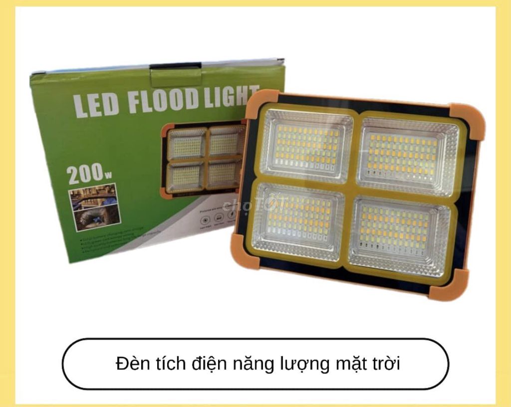 ĐÈN TÍCH ĐIỆN NĂNG LƯỢNG MẶT TRỜI 200w