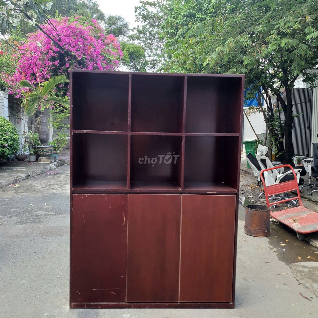 Tủ kệ hồ sơ văn phòng gỗ công nghiệp 1m25x1m75