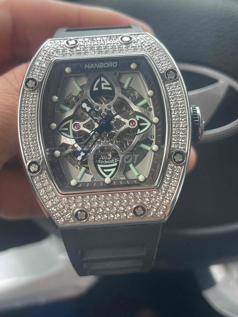 Đồng hồ Hanboro Tự động 40mm Đen. Mua bán Đồng hồ tại Quận Tân Bình Tp Hồ Chí Minh được đăng bởi anh hai lúa hình 1