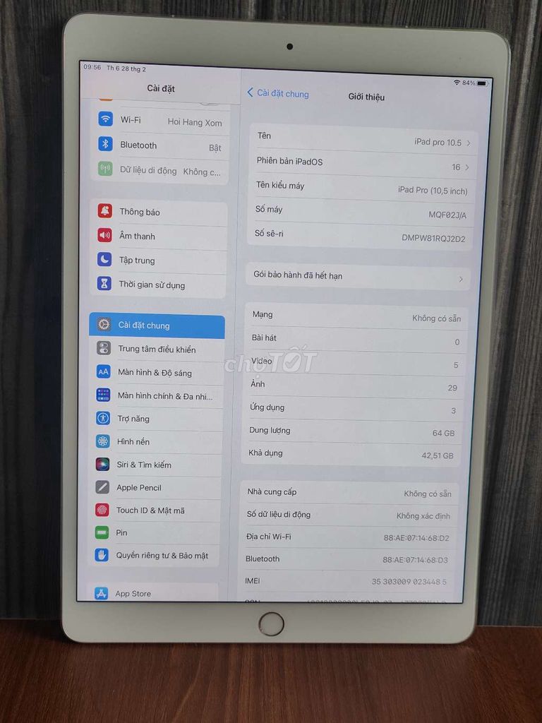 Ipad pro 10.5 4G/64GB