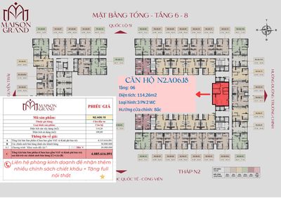 BÁN CĂN GÓC 3PN SIÊU RỘNG 114m2 - DỰ ÁN MAISON GRAND (MẶT TIỀN QL51)