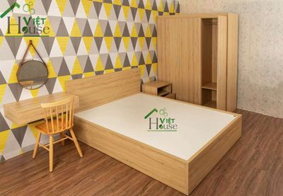 Giường ngủ gỗ đẹp, giá rẻ 1m6 (Freeship nt HCM)