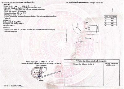 CẦN BÁN LÔ GÓC DIỆN TÍCH 112m2 KDC AN ĐIỀN PHÁT. TT LA HÀ . TƯ NGHĨA