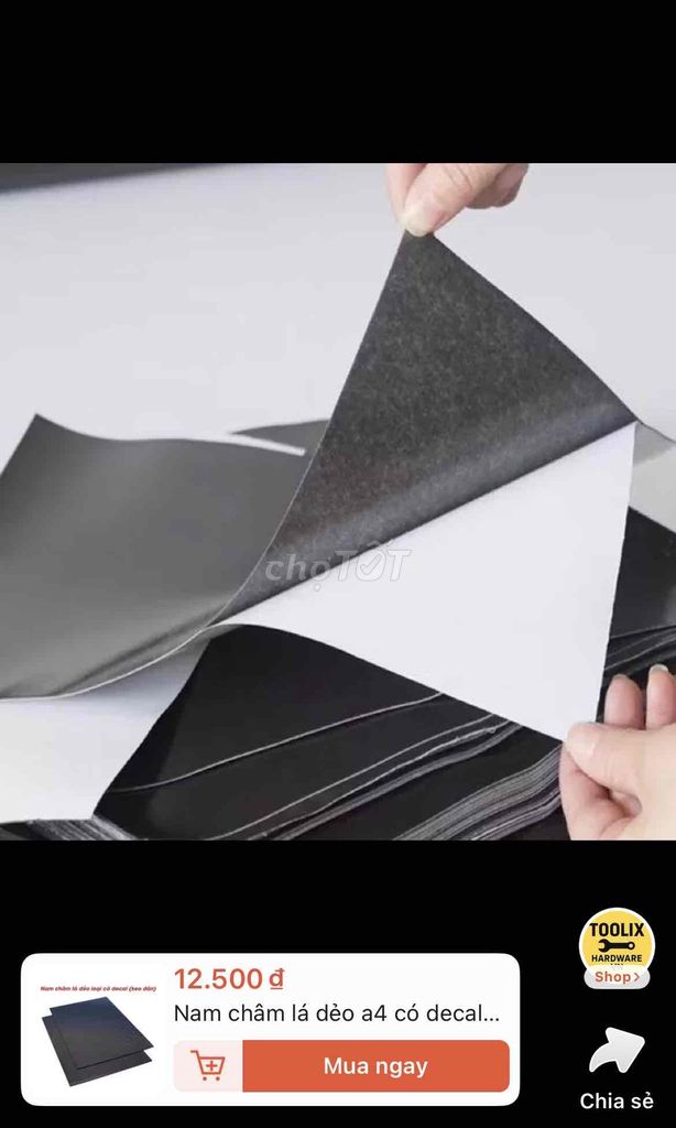 Nam châm lá dẻo A4 Đen. Mua bán Đồ dùng văn phòng tại Thành phố Bắc Ninh Bắc Ninh được đăng bởi Shop Thanh Lý hình 1