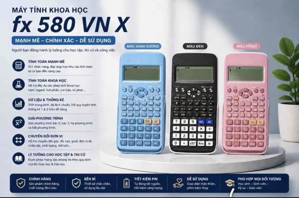Máy tính Casio FX-580VN X Đen. Mua bán Máy tính bảng tại Thành phố Huế Thừa Thiên Huế được đăng bởi Anh Vũ Trần hình 1