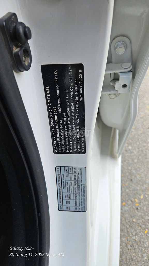 Hyundai Grand i10 1.2 MT 2019. Mua bán Ô tô tại Quận Nam Từ Liêm Hà Nội được đăng bởi Tiến Đỗ Hồng hình 10