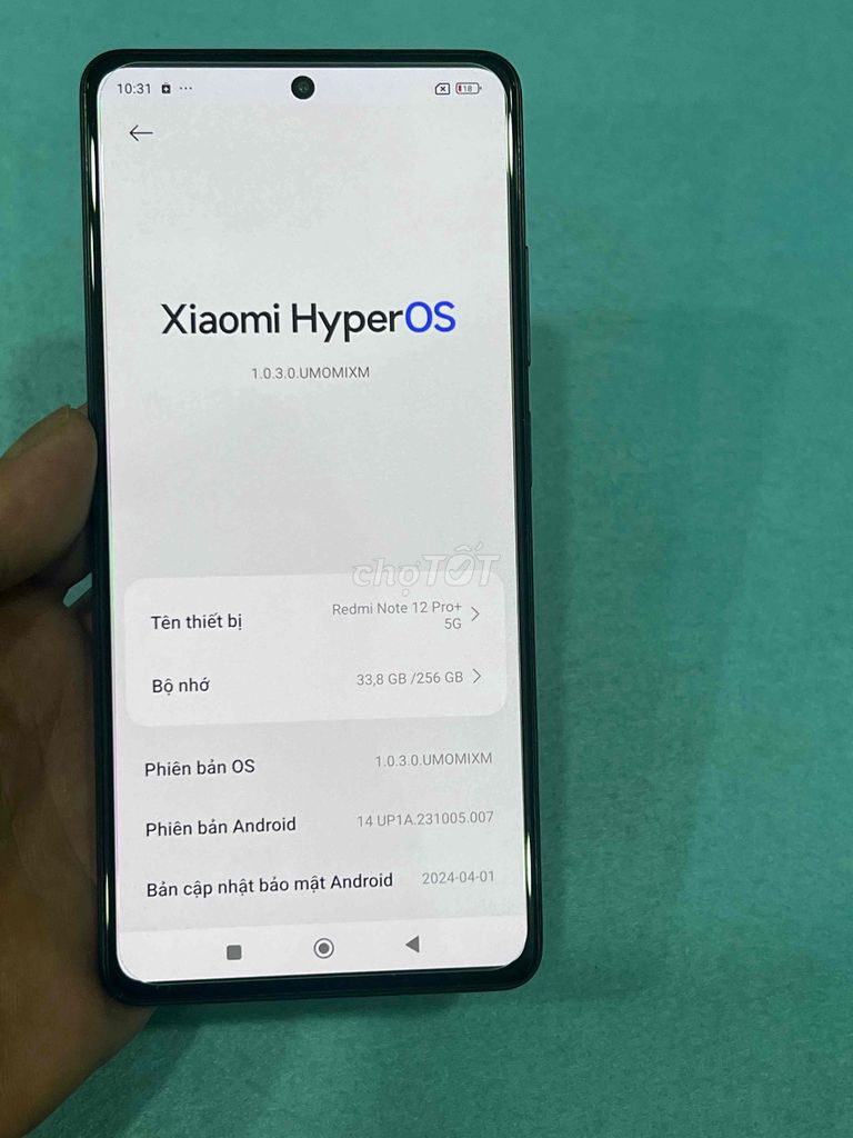 Xiaomi Redmi Note 12 Pro+ 12GB/256GB Đen, QT. Mua bán Điện thoại tại Quận Hoàng Mai Hà Nội được đăng bởi Nguyennoi hình 1